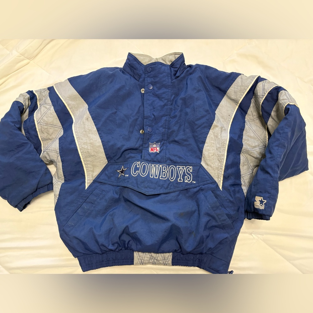 STARTER Blue and Gray NFL Pro Line Jacket
